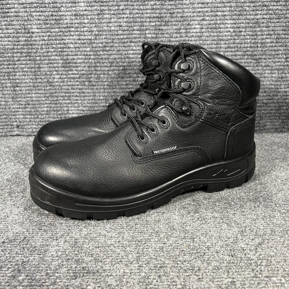 Fellas‎ Boots Mens Size 10 W Black Waterproof Slip Resistant Comp Toe 6050